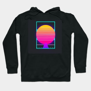 Outrun retro sunset in a frame Hoodie